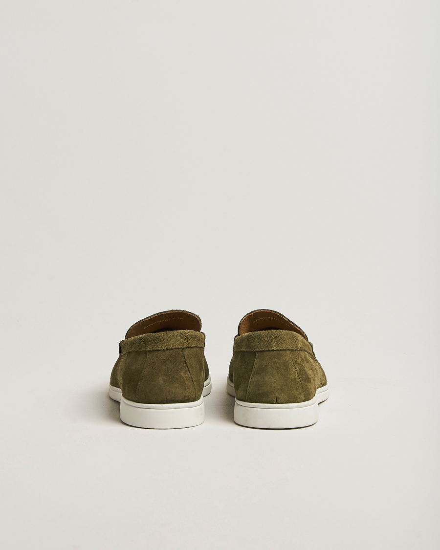 Herre | Loafers | Charles Tyrwhitt | Suede Slip On Loafers Olive Green