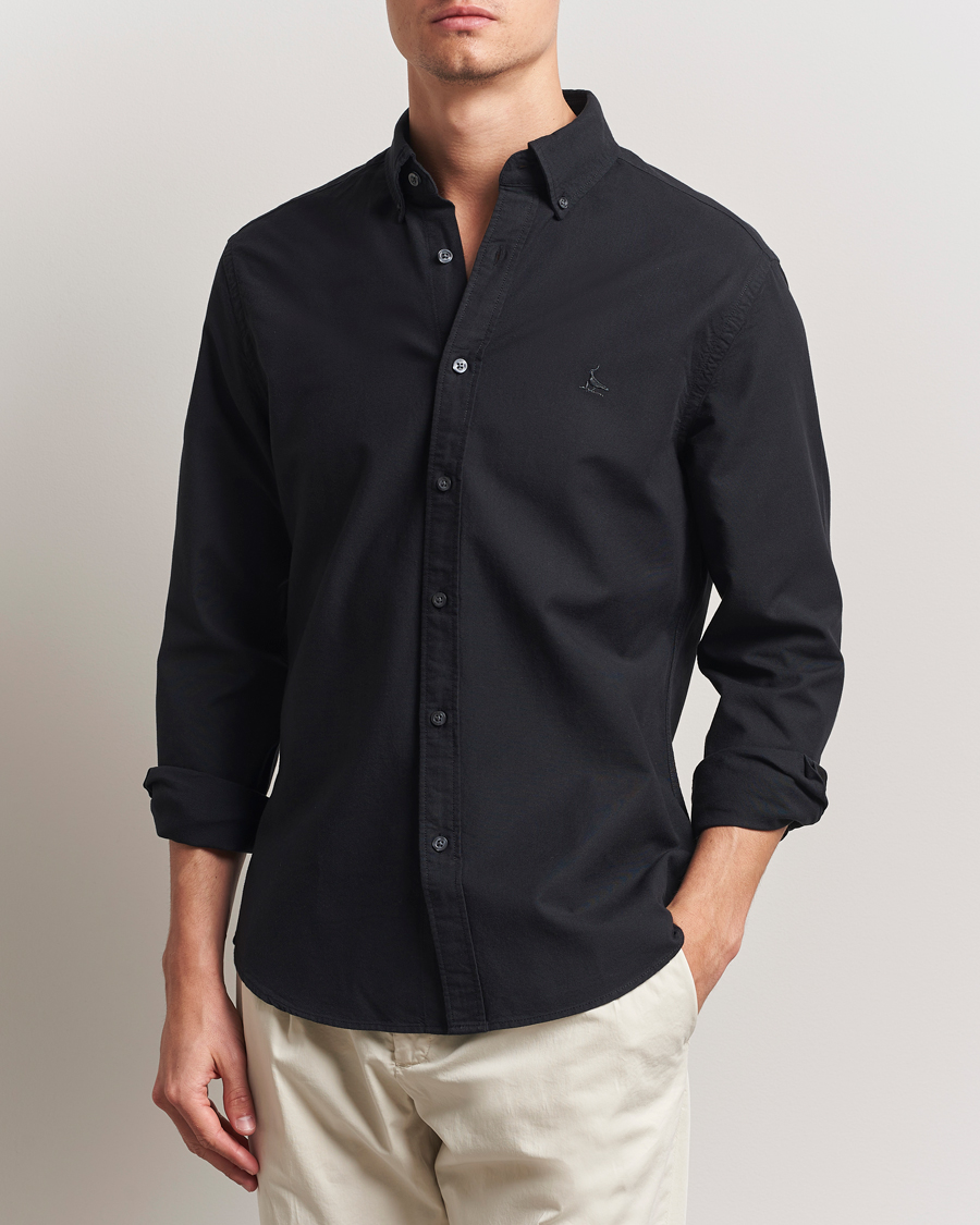 Herre | Skjorter | Charles Tyrwhitt | Button Down Stretch Oxford Shirt Black