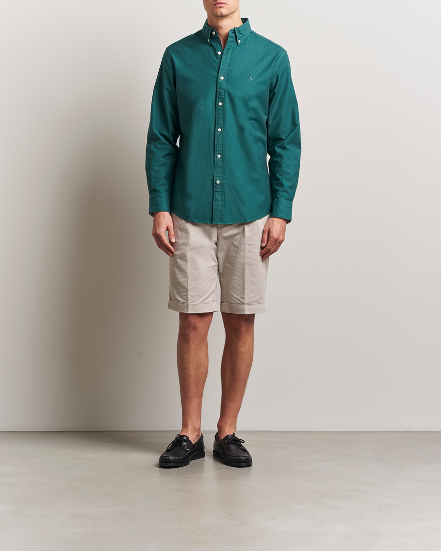 Herre | Skjorter | Charles Tyrwhitt | Button Down Stretch Oxford Shirt Teal Green