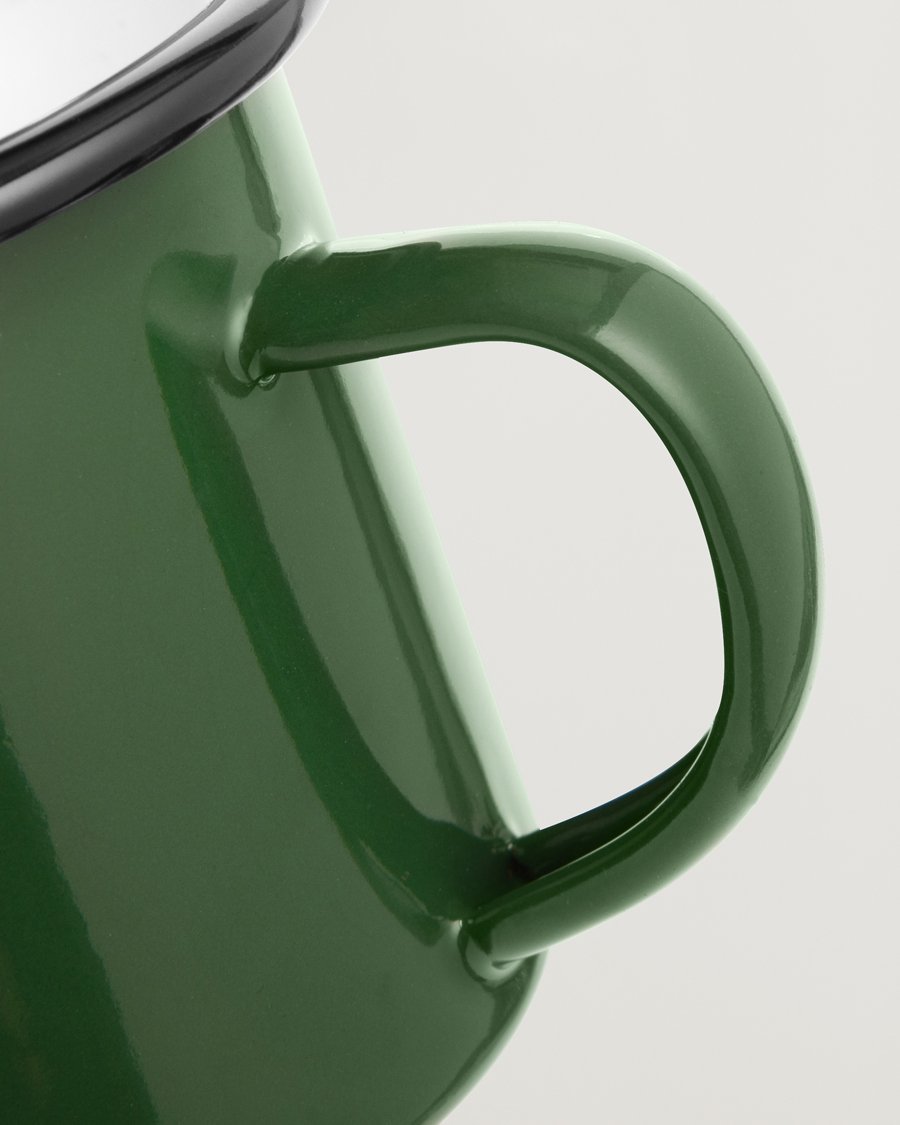 Herre | Outdoor living | Forét | Bean Enamel Mug Dark Green