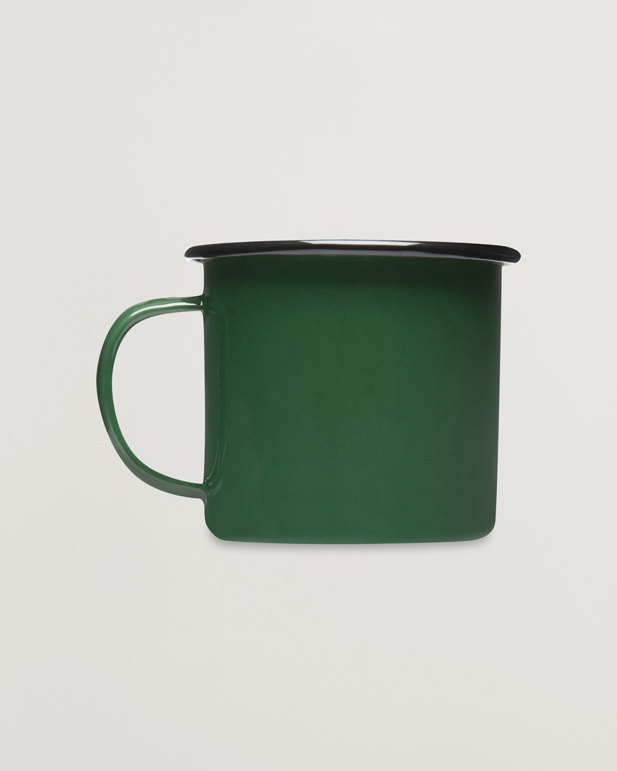 Herre | Outdoor living | Forét | Bean Enamel Mug Dark Green