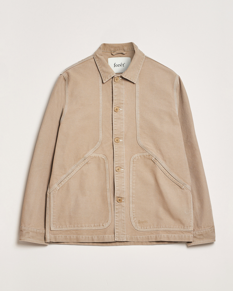 Herre | Skjorter | Forét | Berry Canvas Overshirt Khaki
