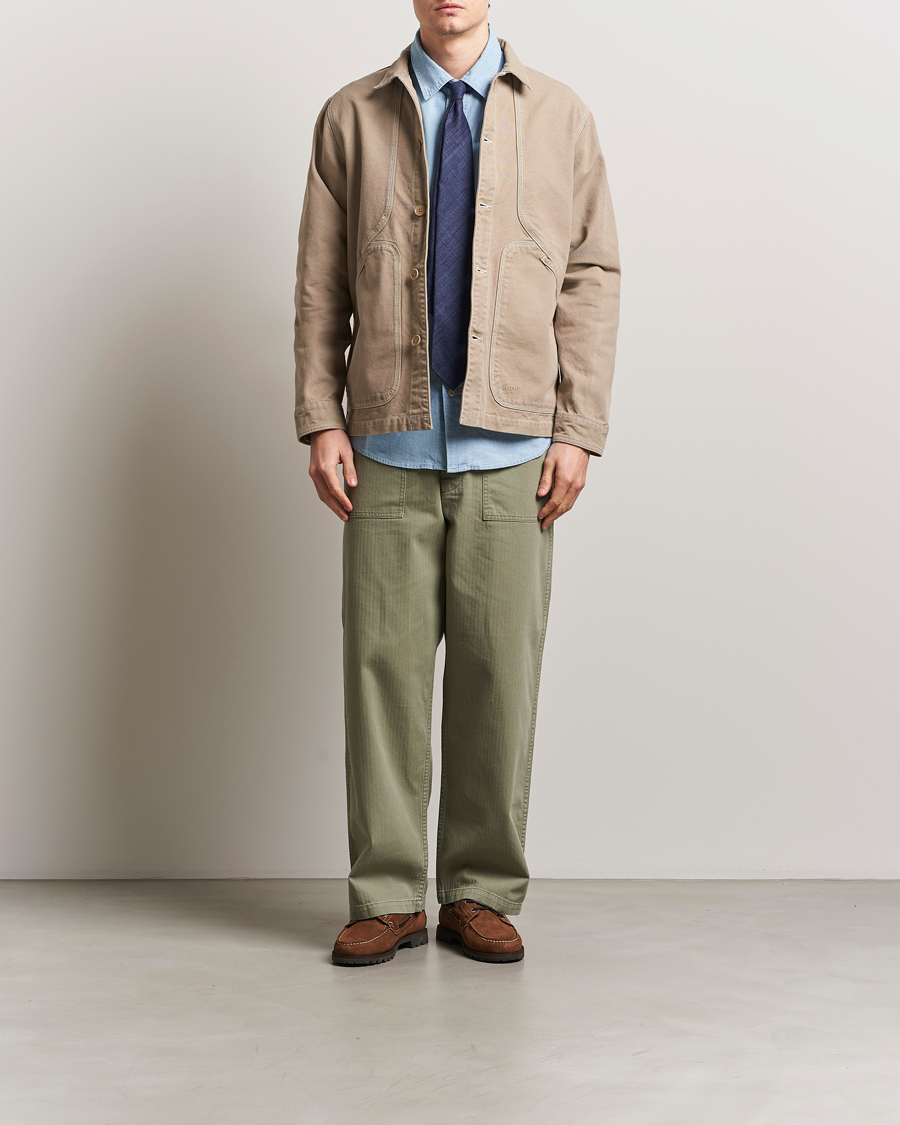 Herre | Skjorter | Forét | Berry Canvas Overshirt Khaki