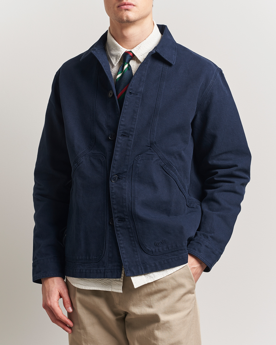 Herre | Skjorter | Forét | Berry Canvas Overshirt Navy