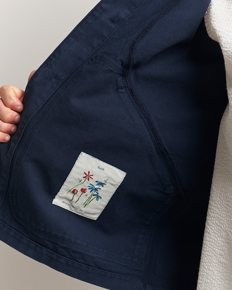 Herre | Skjorter | Forét | Berry Canvas Overshirt Navy