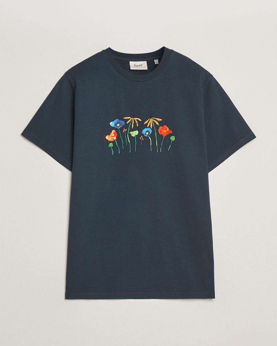 Herre | T-Shirts | Forét | Botanic T-Shirt Navy