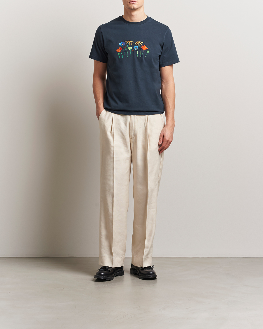 Herre | T-Shirts | Forét | Botanic T-Shirt Navy