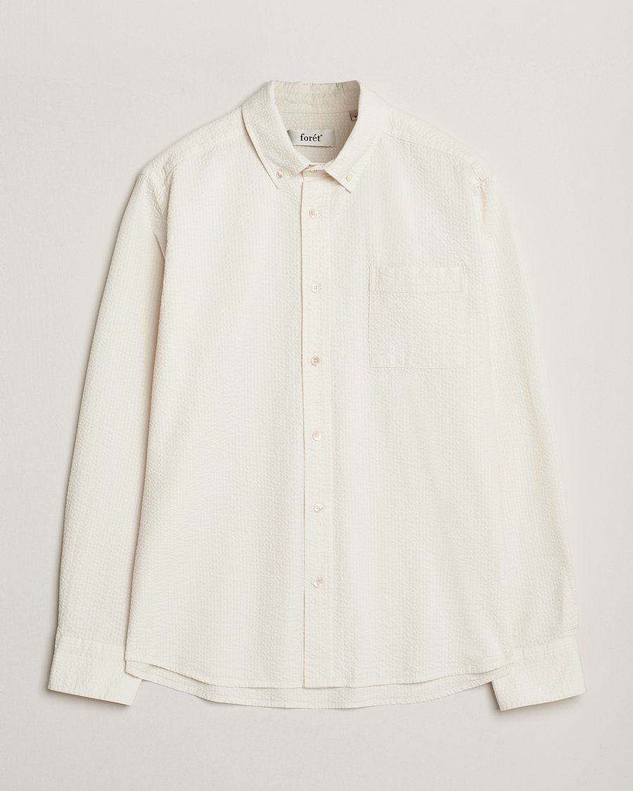 Herre | Skjorter | Forét | Hornet Seersucker Shirt Cloud