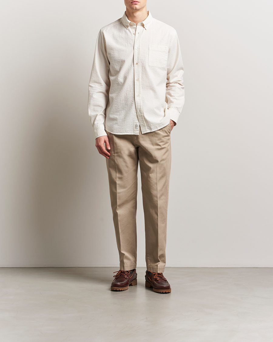 Herre | Skjorter | Forét | Hornet Seersucker Shirt Cloud