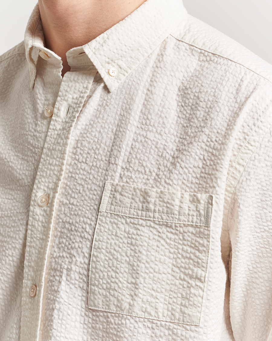 Herre | Skjorter | Forét | Hornet Seersucker Shirt Cloud
