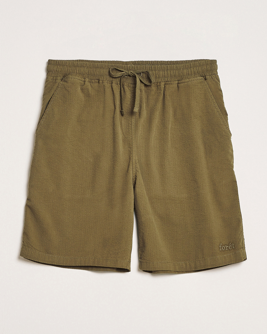 Herre | Shorts | Forét | Hush Seersucker Shorts Army