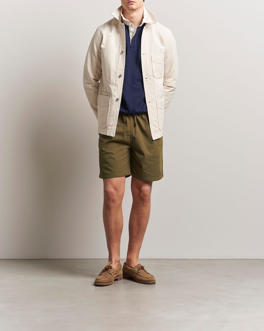 Herre | Shorts | Forét | Hush Seersucker Shorts Army