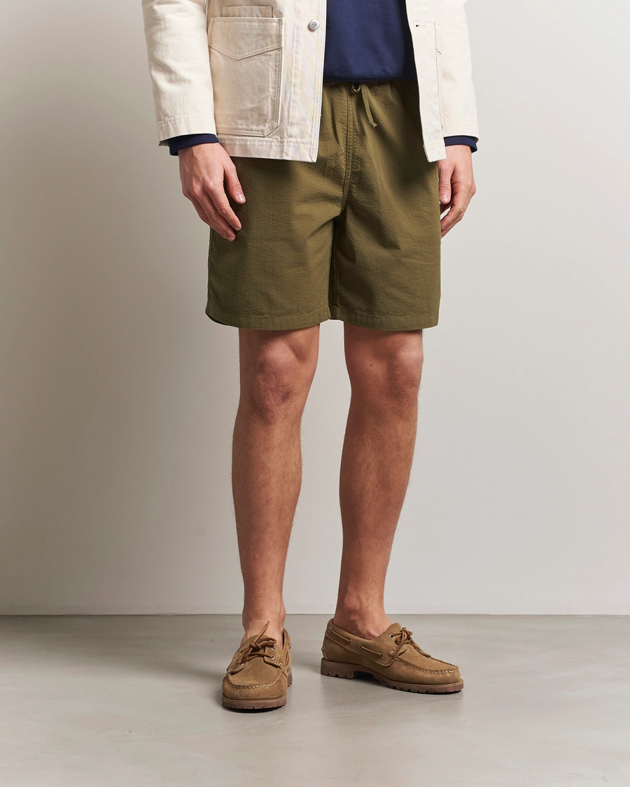 Herre | Shorts | Forét | Hush Seersucker Shorts Army