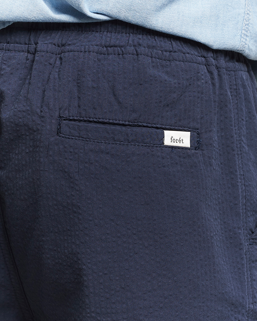 Herre | Shorts | Forét | Hush Seersucker Shorts Navy