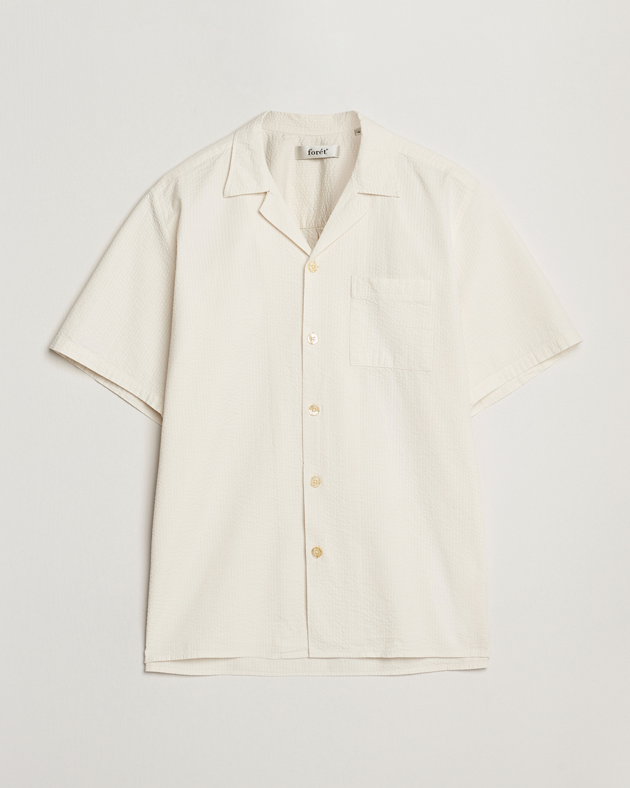 Herre | Skjorter | Forét | Hush Short Sleeve Seersucker Shirt Cloud