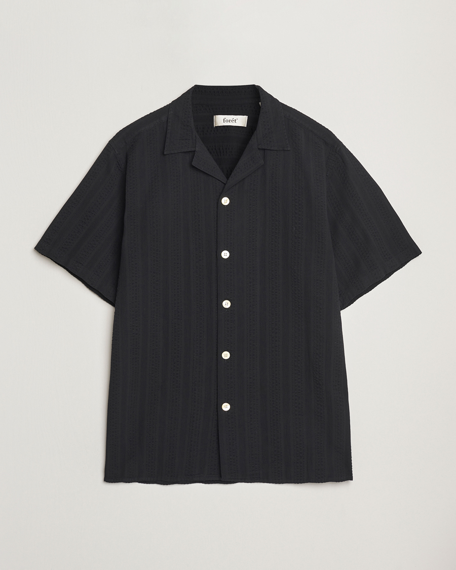 Herre | Skjorter | Forét | Peer Short Sleeve Shirt Black