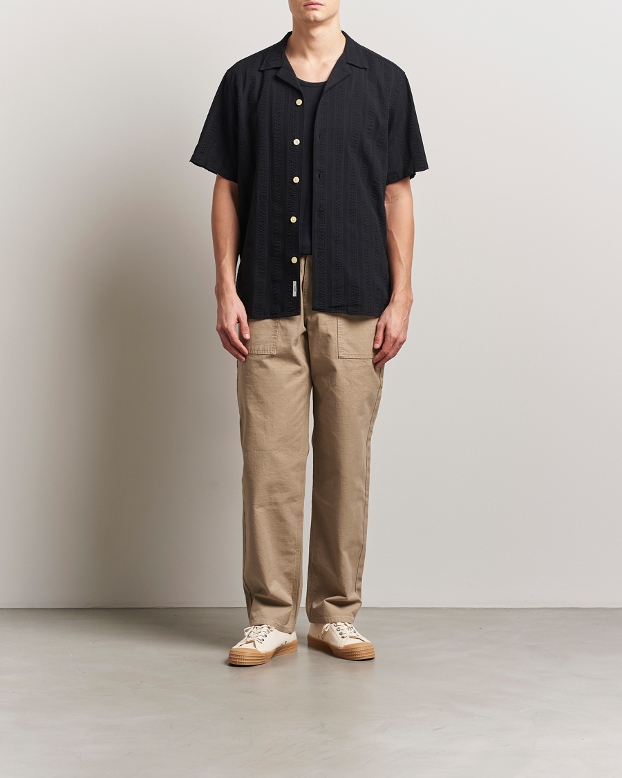 Herre | Skjorter | Forét | Peer Short Sleeve Shirt Black