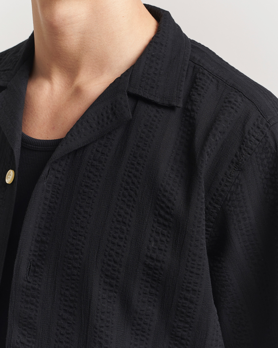 Herre | Skjorter | Forét | Peer Short Sleeve Shirt Black