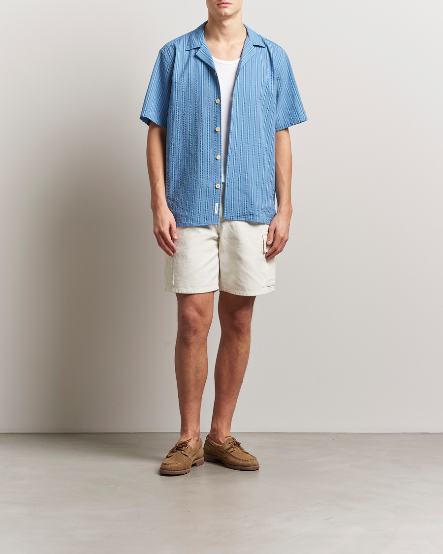 Herre | Skjorter | Forét | Peer Short Sleeve Shirt Blue