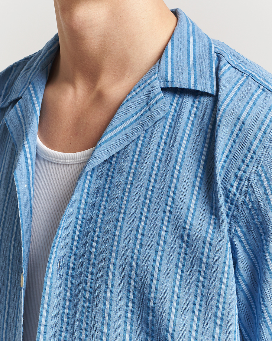 Herre | Skjorter | Forét | Peer Short Sleeve Shirt Blue