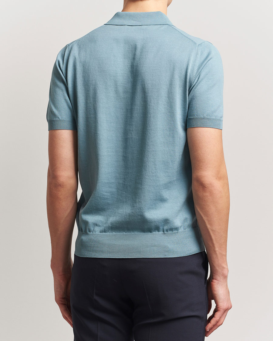 Herre | Pikéer | Canali | Cotton Short Sleeve Polo Teal