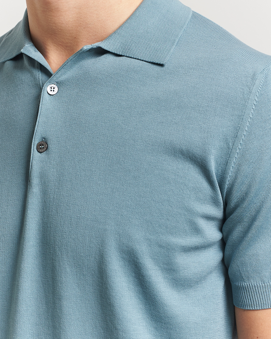 Herre | Pikéer | Canali | Cotton Short Sleeve Polo Teal