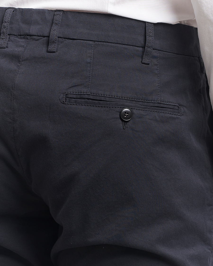Herre | Bukser | Canali | Slim Fit Cotton Stretch Chinos Navy