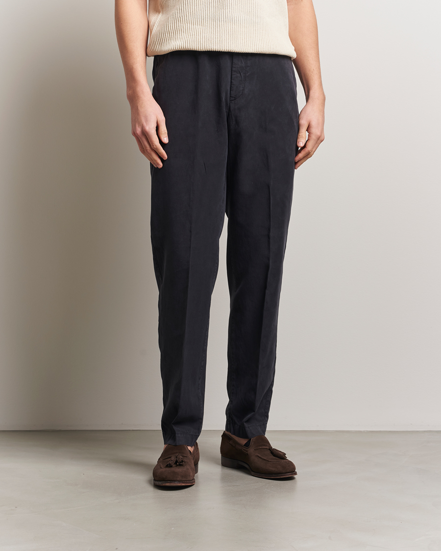 Herre | Bukser | Canali | Drawstring Slacks Navy