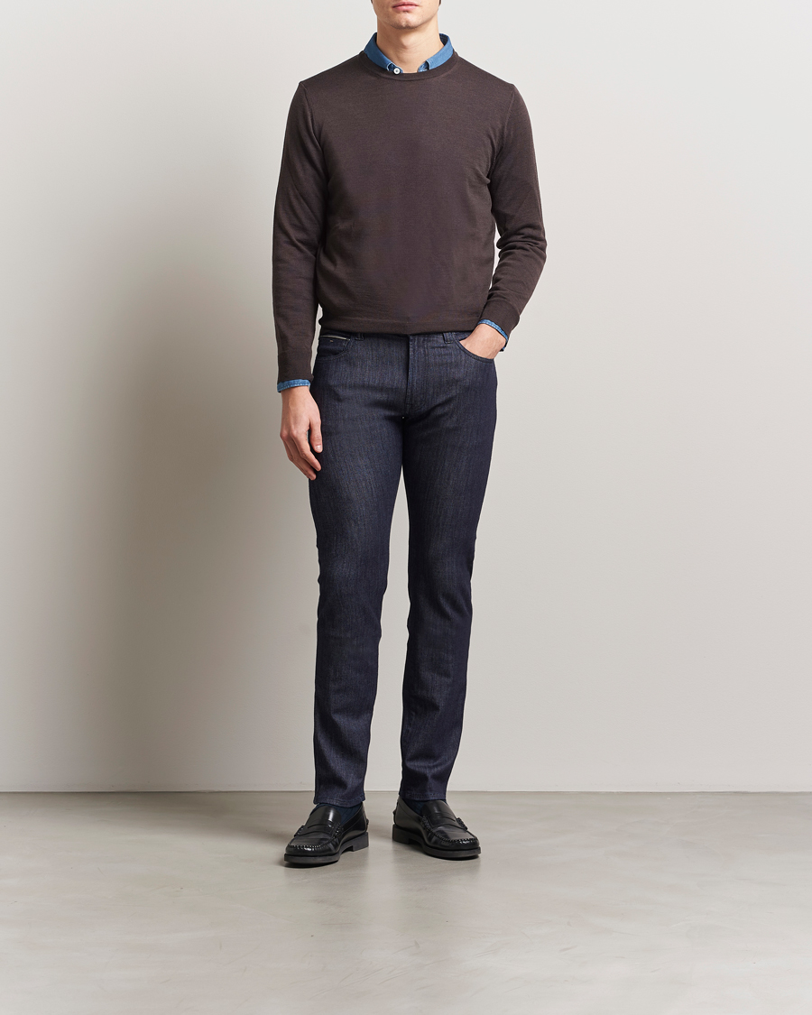 Herre | Jeans | Canali | Slim Fit 5-Pocket Jeans Dark Indigo