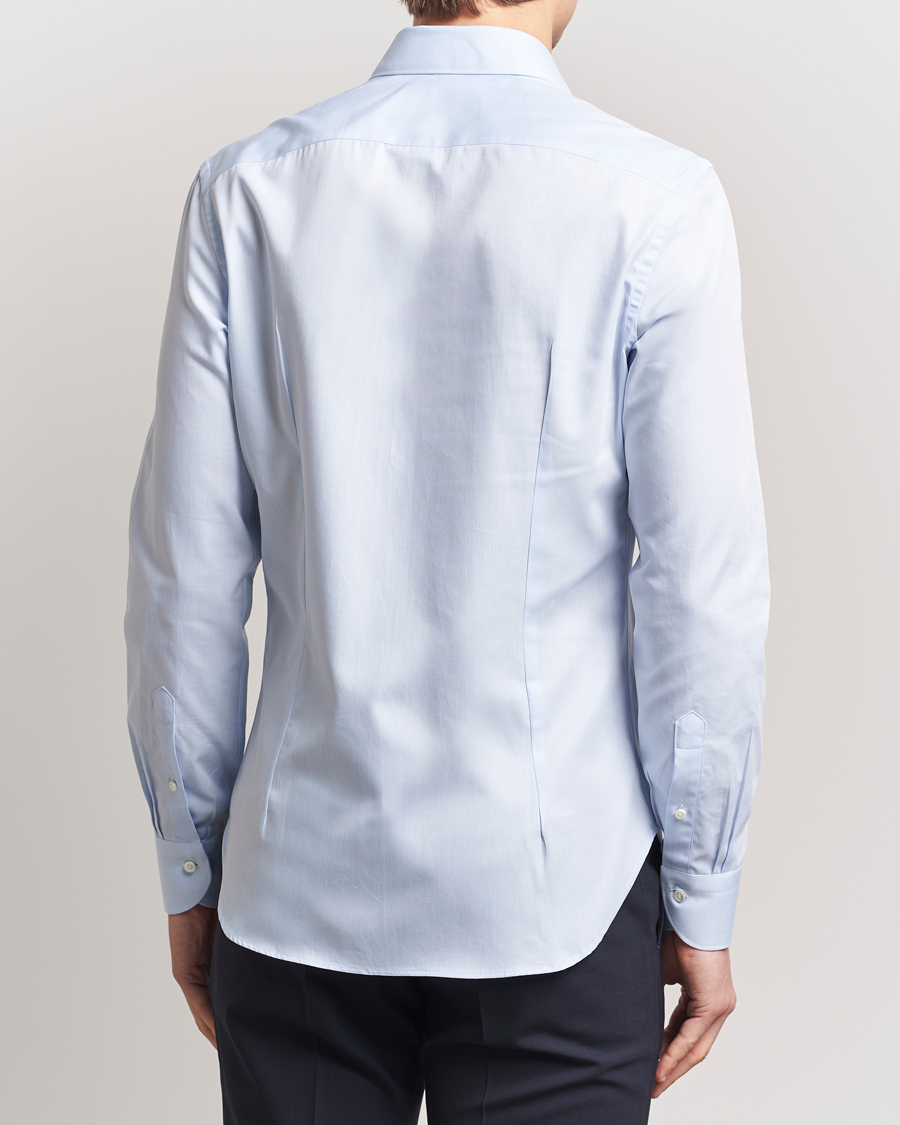 Herre | Skjorter | Canali | Slim Fit Cotton Shirt Light Blue