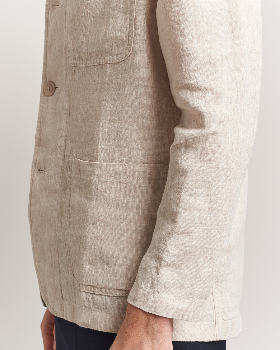 Herre | Dressjakker | KnowledgeCotton Apparel | Linen Blazer Light Feather Grey