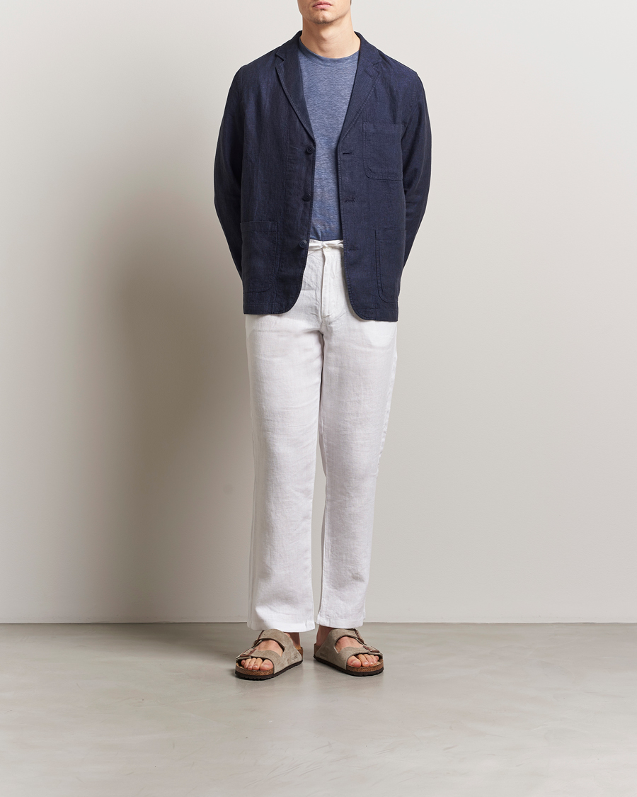 Herre | Dressjakker | KnowledgeCotton Apparel | Linen Blazer Total Eclipse