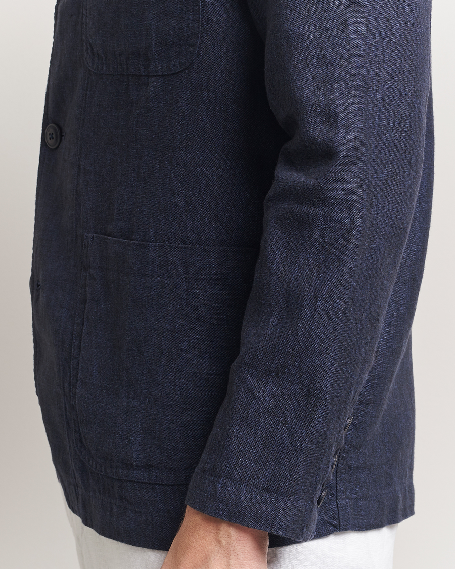 Herre | Dressjakker | KnowledgeCotton Apparel | Linen Blazer Total Eclipse