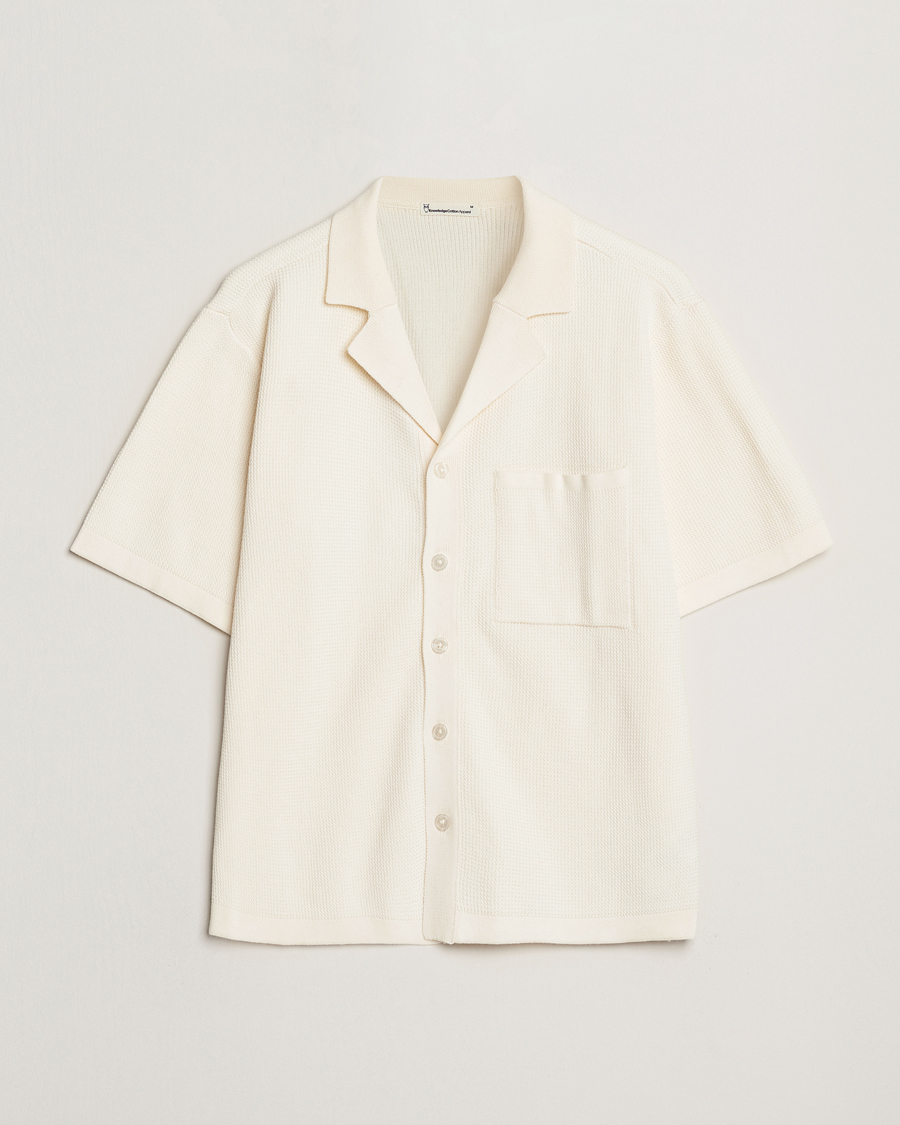 Herre | Skjorter | KnowledgeCotton Apparel | Knitted Short Sleeve Shirt Eggret