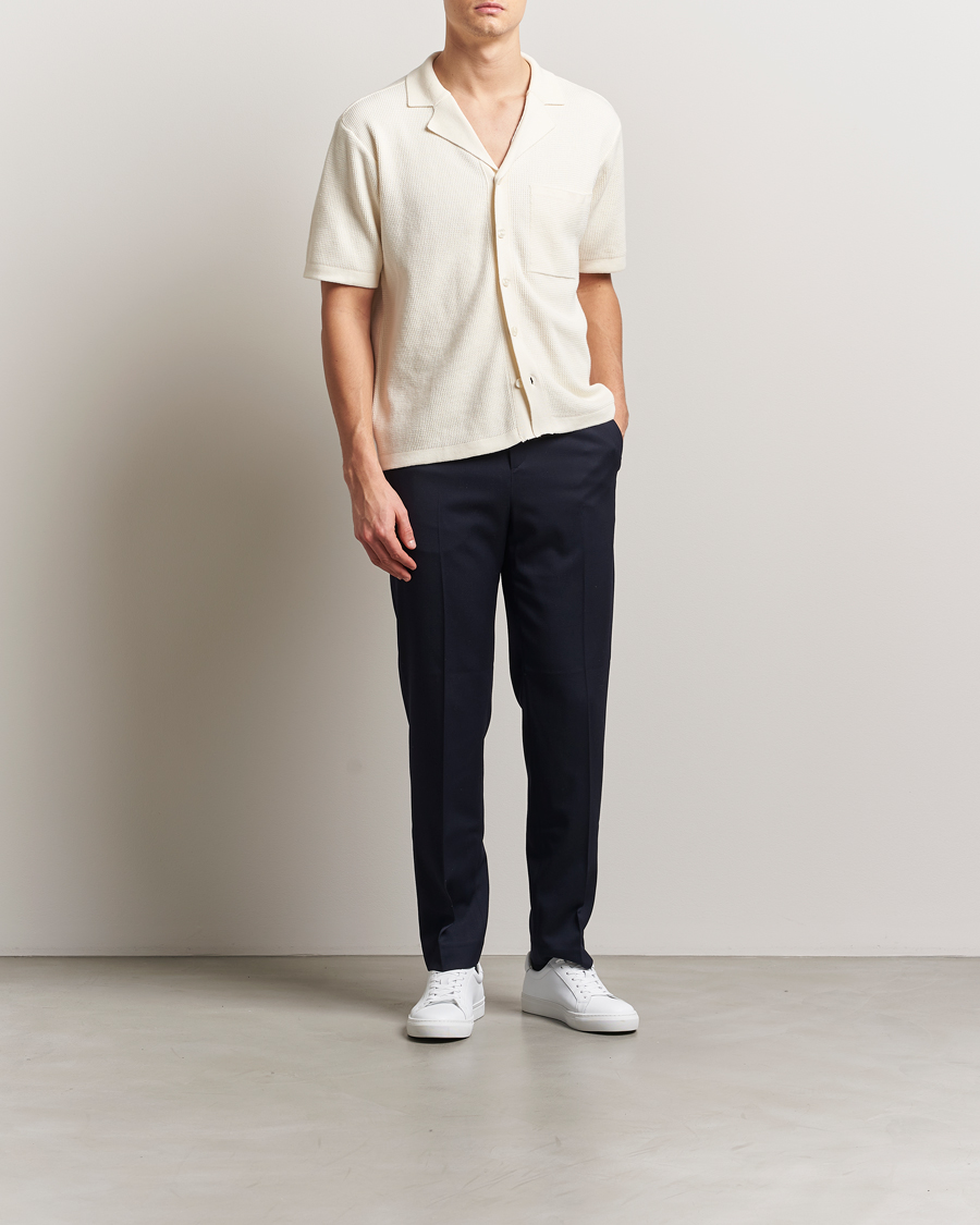 Herre | Skjorter | KnowledgeCotton Apparel | Knitted Short Sleeve Shirt Eggret