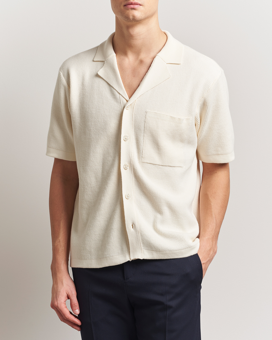 Herre | Skjorter | KnowledgeCotton Apparel | Knitted Short Sleeve Shirt Eggret