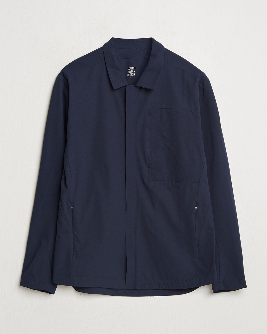 Herre | Jakker | Scandinavian Edition | Merge II Stretch Shirt Jacket Navy Blue
