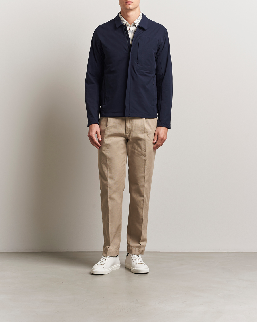 Herre | Jakker | Scandinavian Edition | Merge II Stretch Shirt Jacket Navy Blue