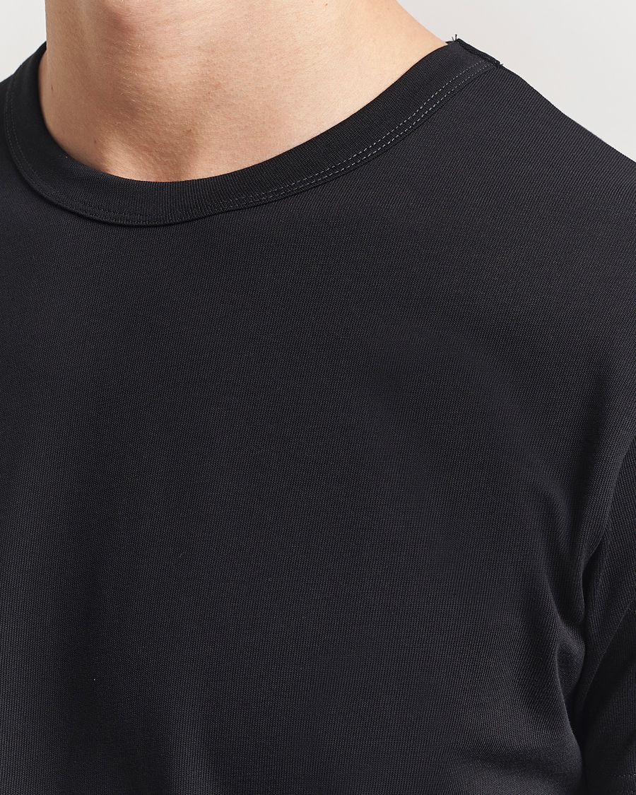 Herre | T-Shirts | Sunspel | Single Jersey Supima Cotton T-Shirt Black