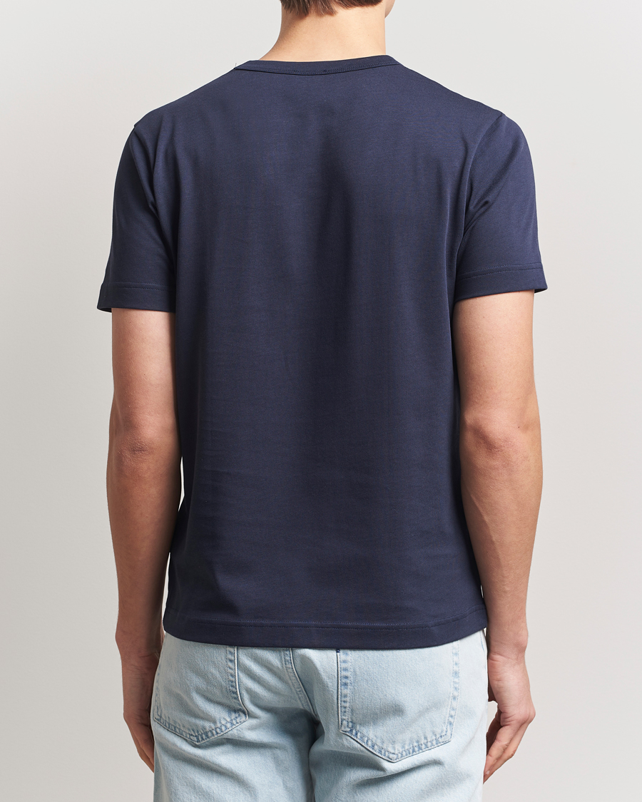 Herre | T-Shirts | Sunspel | Single Jersey Supima Cotton T-Shirt Navy