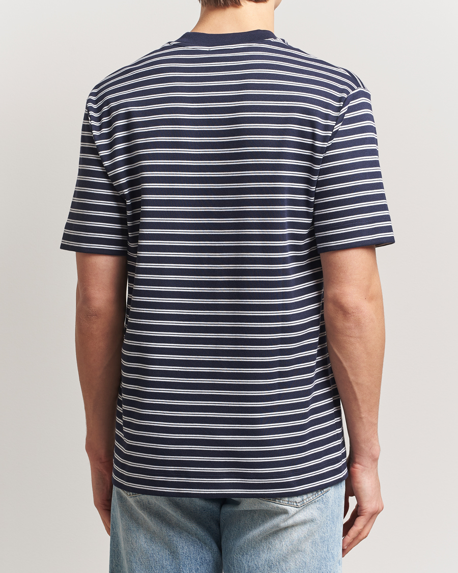Herre | T-Shirts | Sunspel | Heavy Weight Supima Cotton T-Shirt Navy/White