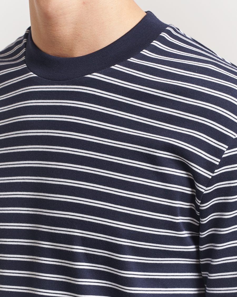 Herre | T-Shirts | Sunspel | Heavy Weight Supima Cotton T-Shirt Navy/White