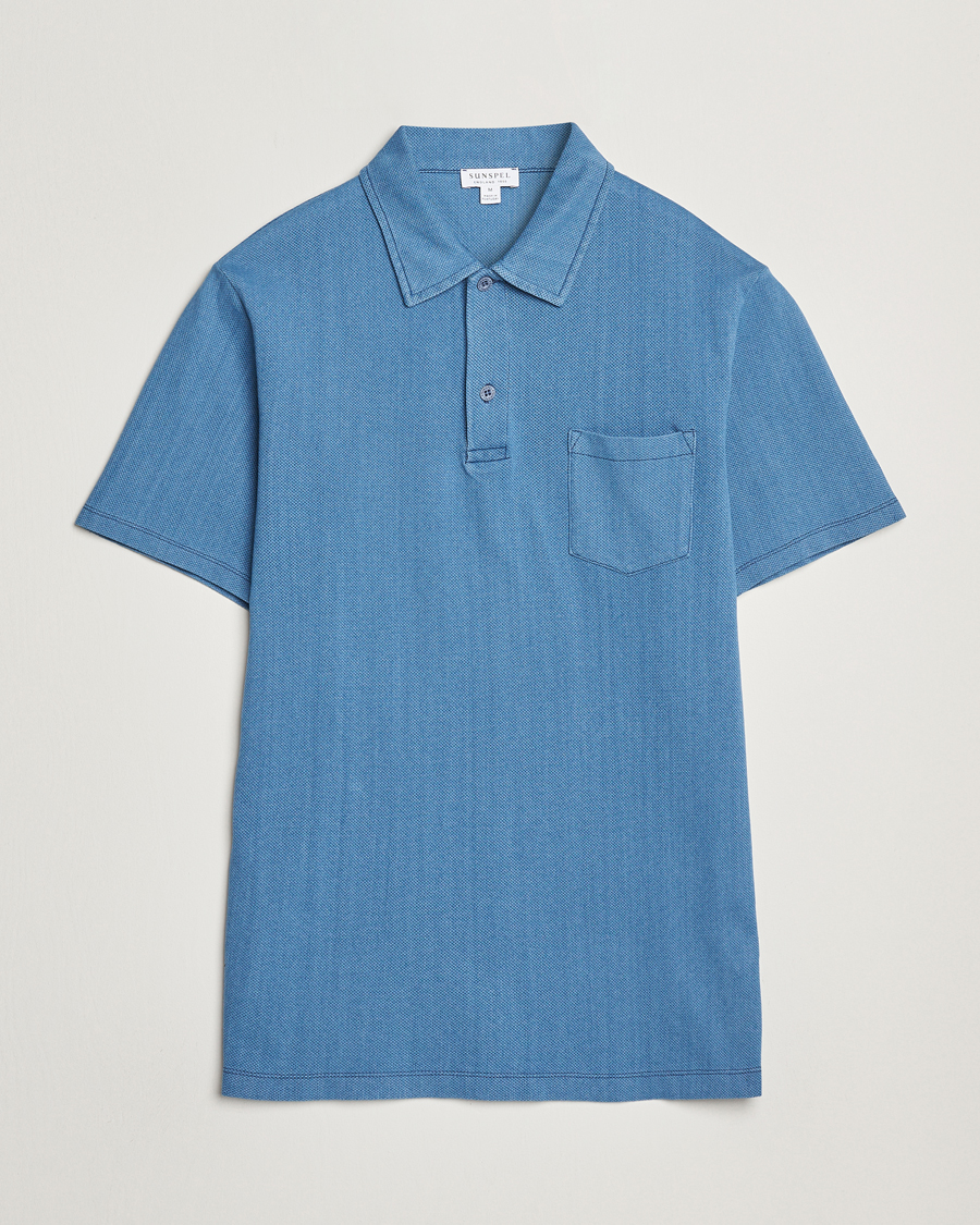 Herre | Pikéer | Sunspel | Riviera Polo Shirt Mid Indigo Wash