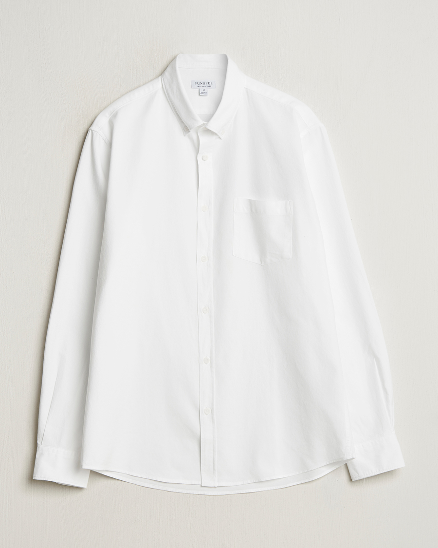 Herre | Skjorter | Sunspel | Oxford Button Down Shirt White