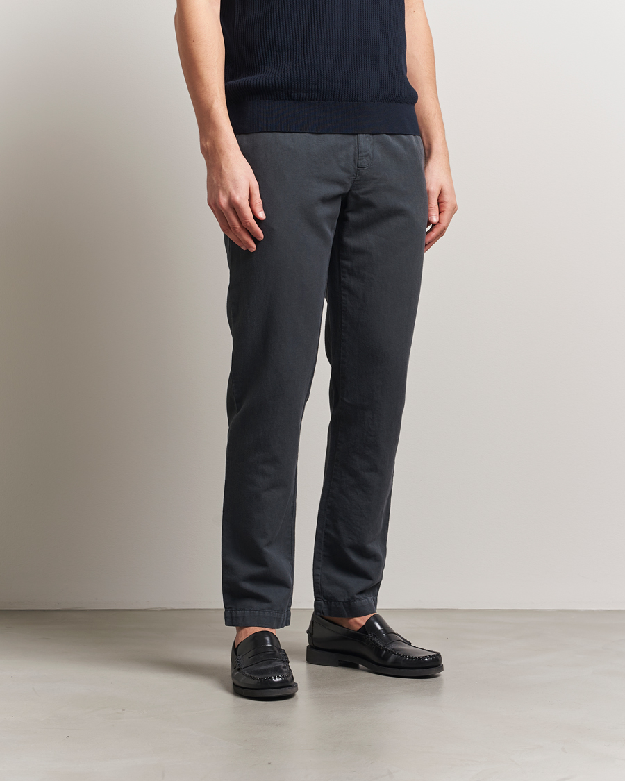 Herre | Bukser | Sunspel | Cotton/Linen Trousers Charcoal