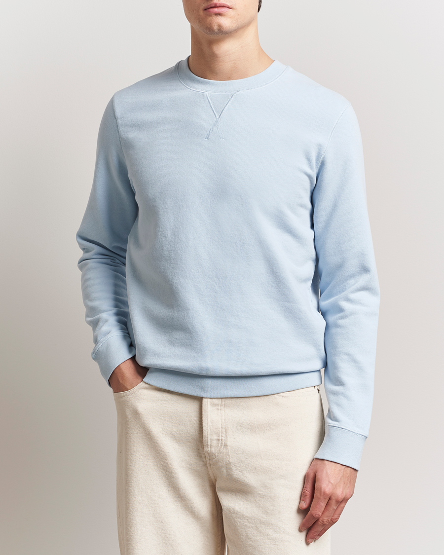 Herre | Gensere | Sunspel | Loopback Sweatshirt Blue Mist