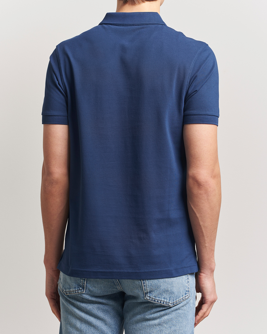 Herre | Pikéer | Sunspel | Supima Cotton Short Sleeve Pique Polo Ink Blue