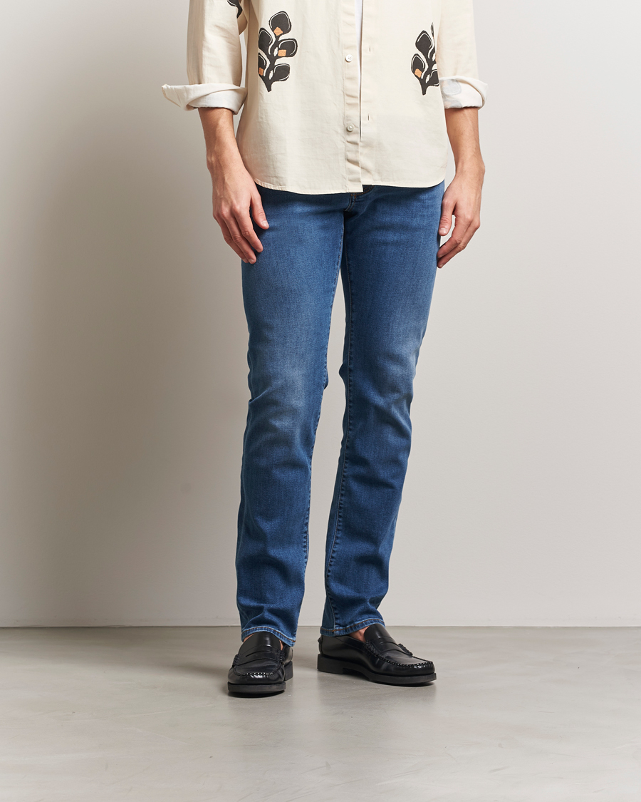 Herre | Jeans | Jacob Cohën | Nick Slim Fit Stretch Jeans Mid Blue