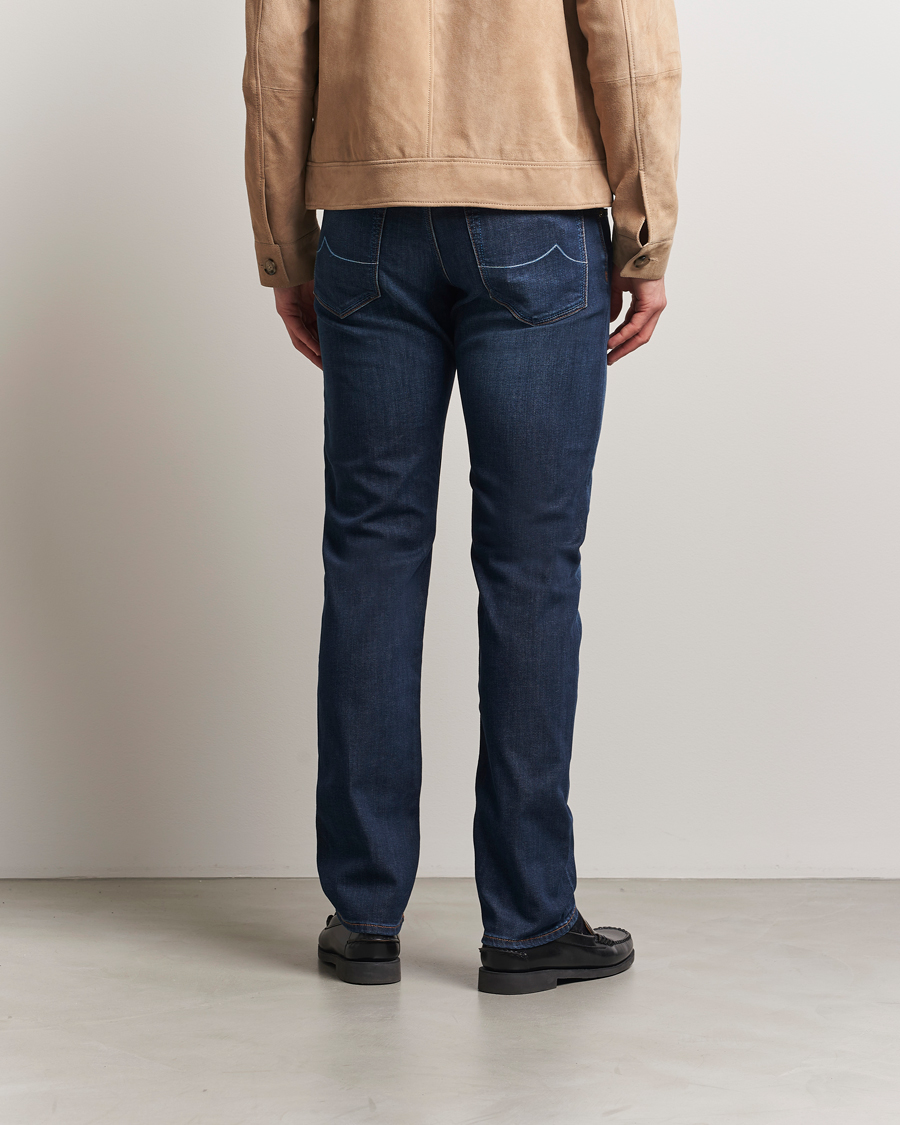 Herre | Jeans | Jacob Cohën | Nick Slim Fit Stretch Jeans Dark Blue Wash