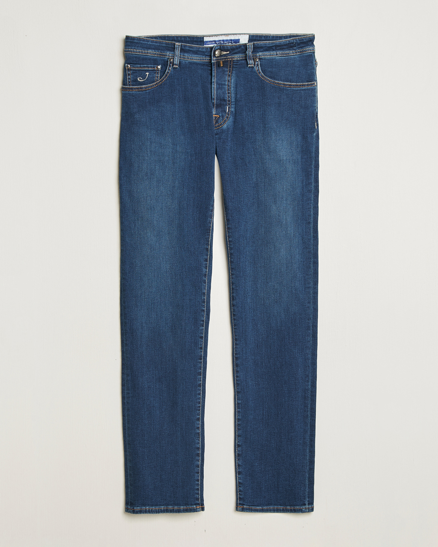 Herre | Jeans | Jacob Cohën | Bard Slim Fit Stretch Jeans Dark Blue Wash